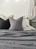 Boho Chic Cotton Cushion 55cm Square - Slate Charcoal