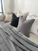 Boho Chic Cotton Cushion 55cm Square - Slate Charcoal