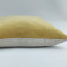Fontainebleau Cotton Velvet & French Linen Two Sided Feather Filled Cushion 55cm Square - Lemon Yellow