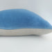 Fontainebleau Cotton Velvet & French Linen Two Sided Cushion 55cm Square - Arctic Blue