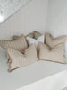 Rustic Jute Linen Cushion Feather Filled 60cm Square- Exotic Waffle