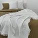 Pure Texture  Cotton Fringe   Throw 130 x 180cm - White