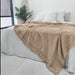 Pure Texture  Cotton Fringe  Bed Cover &  Throw 180 x 220cm - Coral