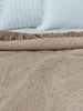 Pure Texture  Cotton Fringe  Bed Cover &  Throw 180 x 220cm - Coral