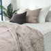 Sea Coral 100% Muslin Jacquard Cotton Bedcover Double to Queen - Pink