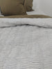 Helsinki 100% Pure French Linen Quilted Bed Cover - Tuscan Sun Pinstriped