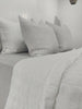 SMALL MARKS - Helsinki 100% Paure French Linen Quilted Bed Cover - Warm White