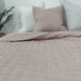 Helsinki 100% Pure French Linen Quilted Bed Cover  230x200cm- Dusty Pink