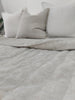 Helsinki 100% Pure French Linen Quilted Bed Cover  230x200cm- Natural