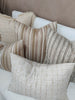 Orléans Hand Loomed Mulberry Silk Texture Cushion 55cm Square - Earthy Tone Striped