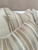 Orléans Hand Loomed Mulberry Silk Texture Cushion 55cm Square - Earthy Tone Striped