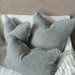 LAST TWO - Matera Stonewashed Heavy Weight French Linen Cushion 40X60cm Lumbar - Blue Grey