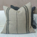 Campbell Heavy Weight Earthiness French Linen Striped Cushion Feather Filled 55cmx55cm