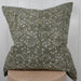LAST ONE - Sumatra Artisan Block Printed Heavy Weight Pure French Linen Cushion 55cm Square Feather Filled - Earthy Brown