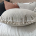 Dolomite Pure French Linen Fringed Cushion 50cm Round Feather Filled