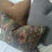 Aztec Cushion Merino Blend Cushion Lumbar Feather Filled - Deep Forest Green