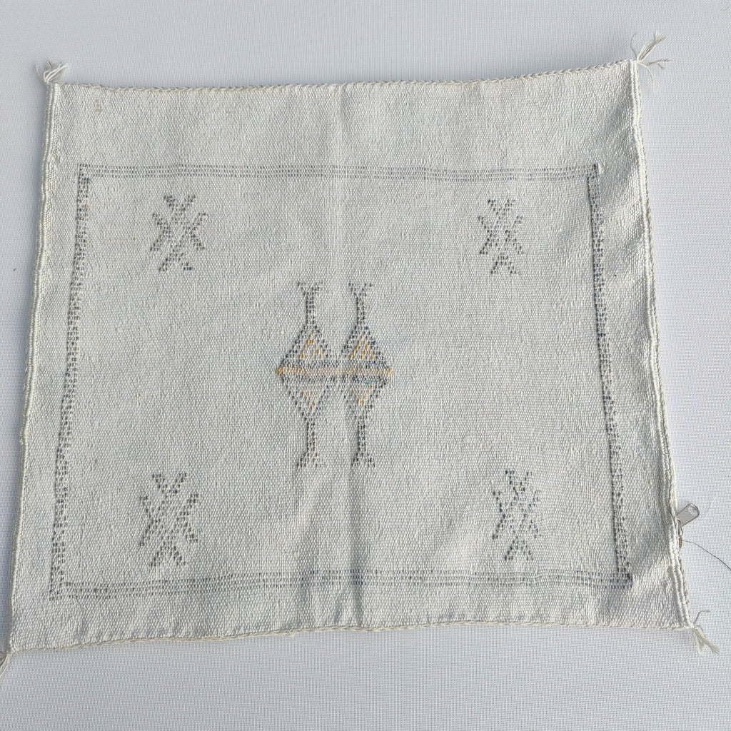 Casablanca Artisan Moroccan Cactus Silk Home Hand-Loomed Vegan Cushion Cover