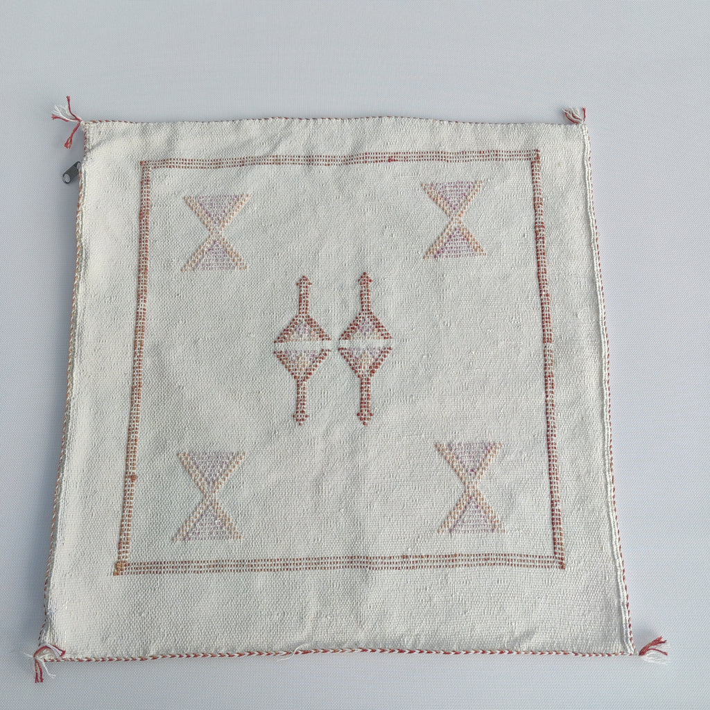 Casablanca Artisan Moroccan Cactus Silk Home Hand-Loomed Vegan Cushion Cover