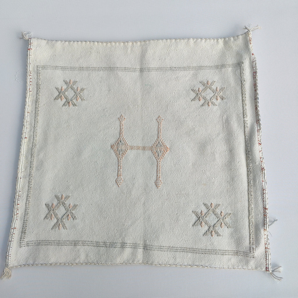 Casablanca Artisan Moroccan Cactus Silk Home Hand-Loomed Vegan Cushion Cover