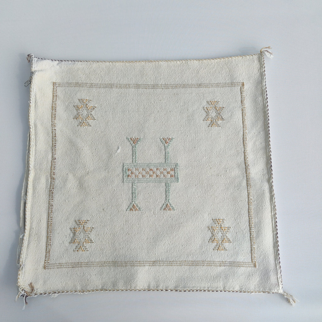 Casablanca Artisan Moroccan Cactus Silk Home Hand-Loomed Vegan Cushion Cover