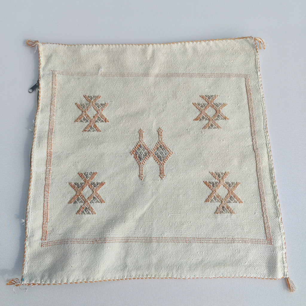 Casablanca Artisan Moroccan Cactus Silk Home Hand-Loomed Vegan Cushion Cover