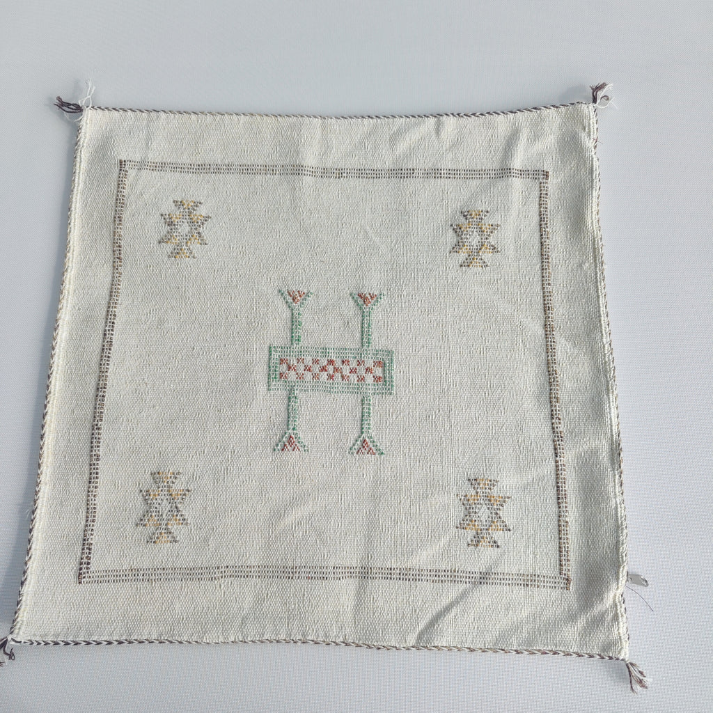 Casablanca Artisan Moroccan Cactus Silk Home Hand-Loomed Vegan Cushion Cover