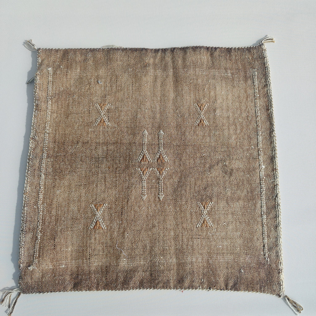 Casablanca Artisan Moroccan Cactus Silk Home Hand-Loomed Vegan Cushion Cover