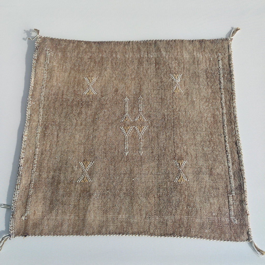 Casablanca Artisan Moroccan Cactus Silk Home Hand-Loomed Vegan Cushion Cover