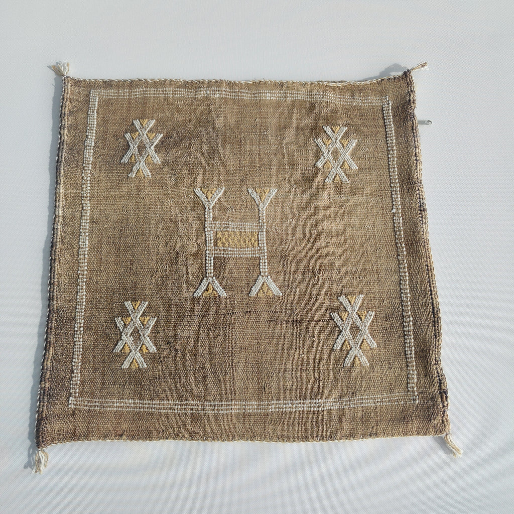 Casablanca Artisan Moroccan Cactus Silk Home Hand-Loomed Vegan Cushion Cover