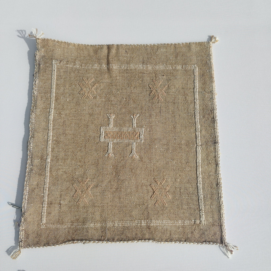 Casablanca Artisan Moroccan Cactus Silk Home Hand-Loomed Vegan Cushion Cover