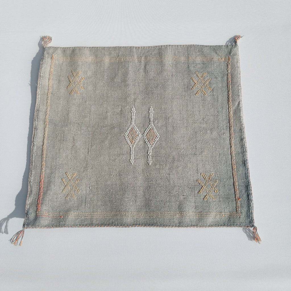Casablanca Artisan Moroccan Cactus Silk Home Hand-Loomed Vegan Cushion Cover