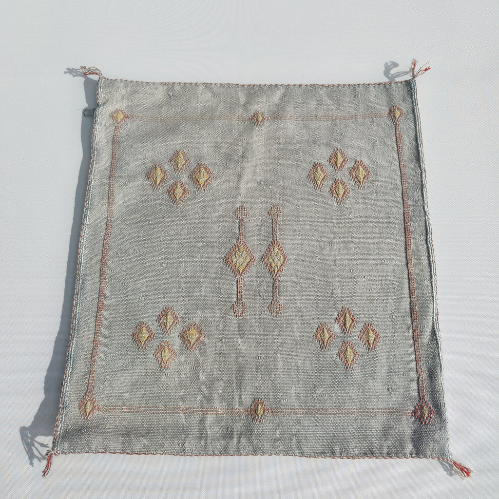 Casablanca Artisan Moroccan Cactus Silk Home Hand-Loomed Vegan Cushion Cover