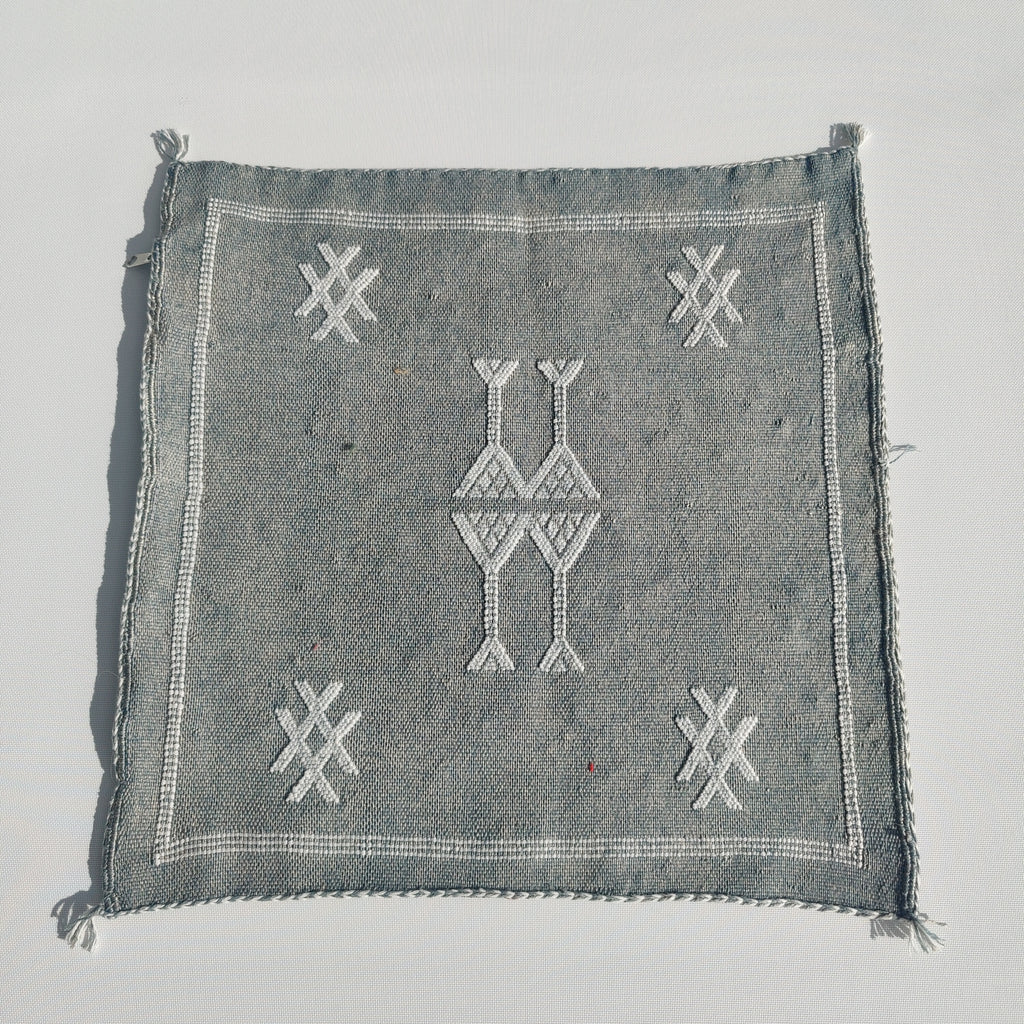 Casablanca Artisan Moroccan Cactus Silk Home Hand-Loomed Vegan Cushion Cover