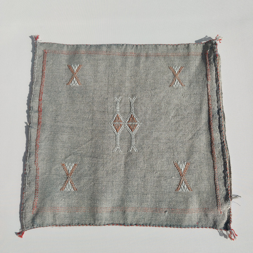 Casablanca Artisan Moroccan Cactus Silk Home Hand-Loomed Vegan Cushion Cover