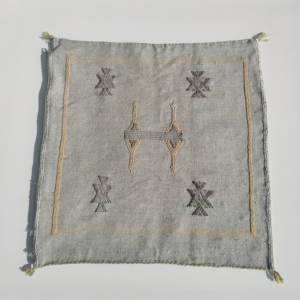 Casablanca Artisan Moroccan Cactus Silk Home Hand-Loomed Vegan Cushion Cover