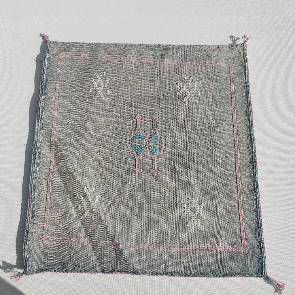 Casablanca Artisan Moroccan Cactus Silk Home Hand-Loomed Vegan Cushion Cover