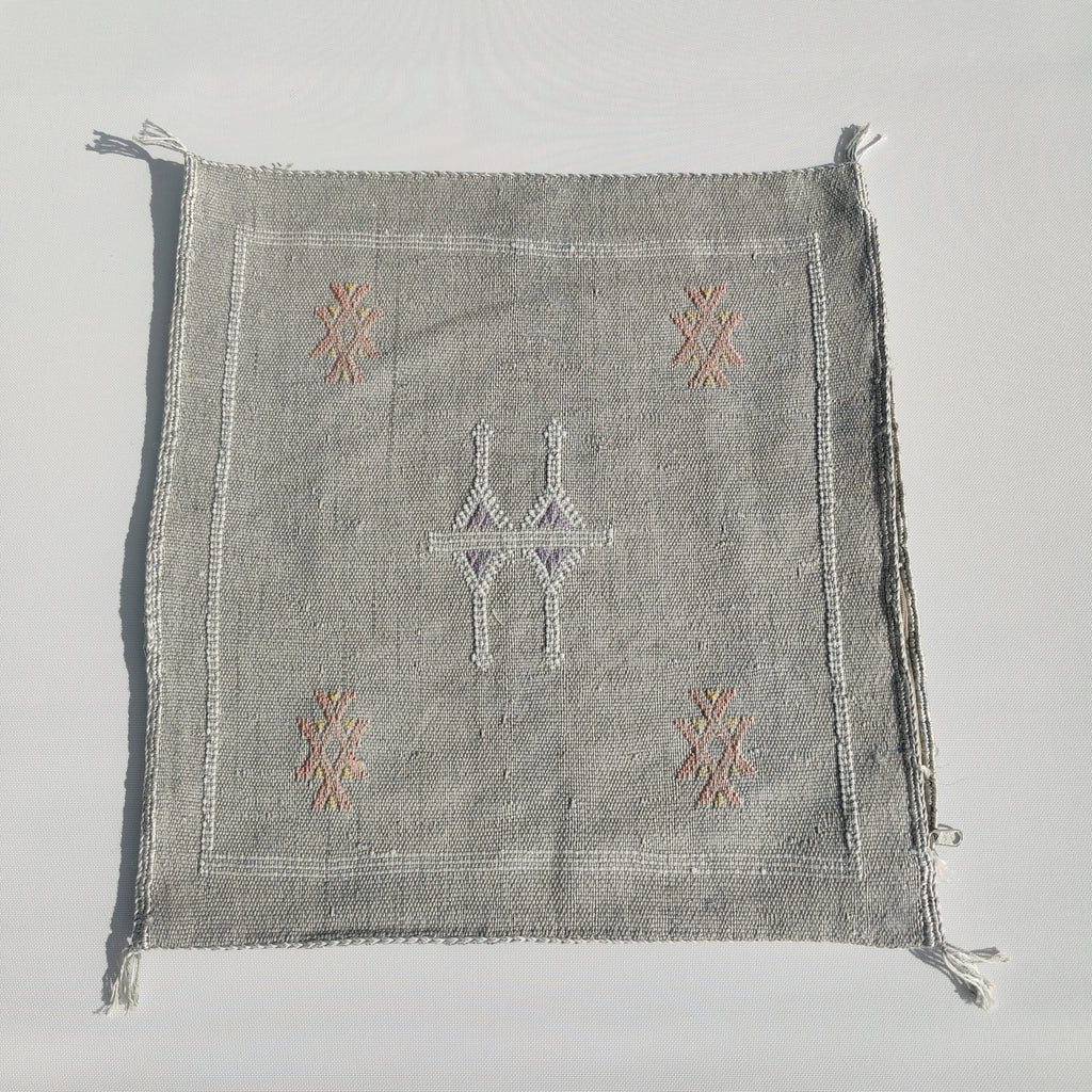 Casablanca Artisan Moroccan Cactus Silk Home Hand-Loomed Vegan Cushion Cover