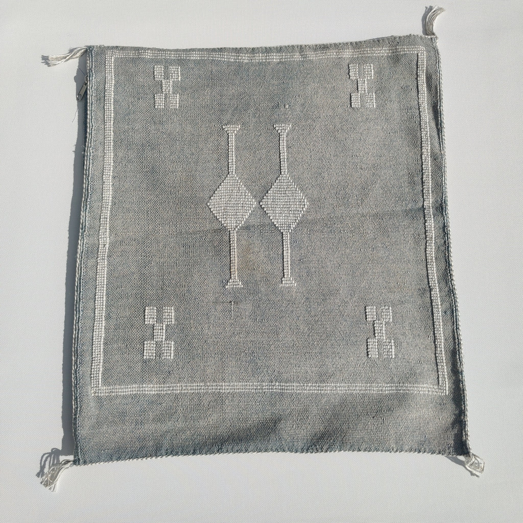 Casablanca Artisan Moroccan Cactus Silk Home Hand-Loomed Vegan Cushion Cover