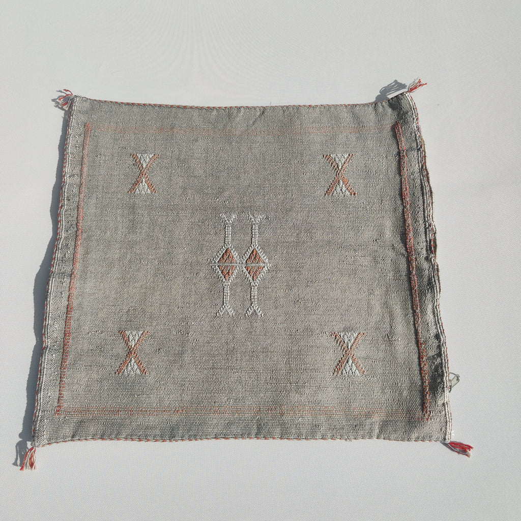 Casablanca Artisan Moroccan Cactus Silk Home Hand-Loomed Vegan Cushion Cover