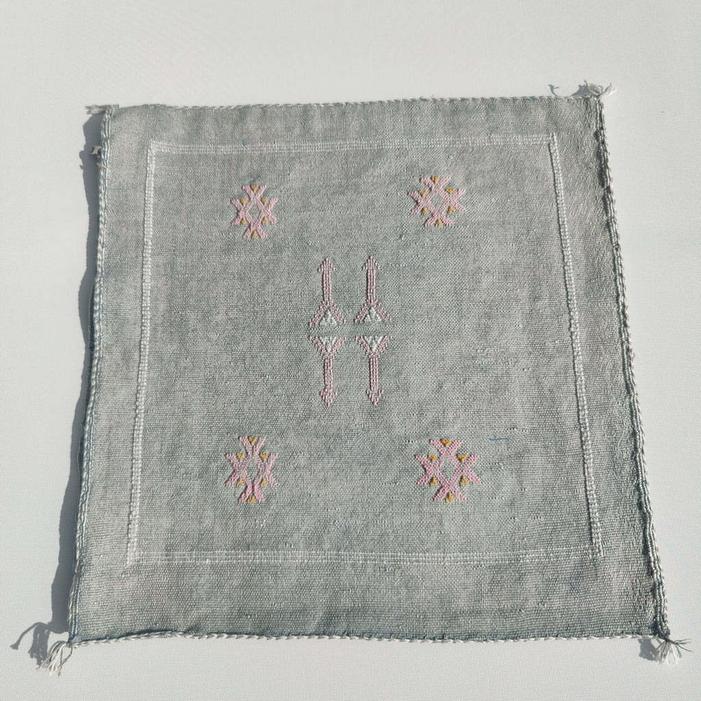 Casablanca Artisan Moroccan Cactus Silk Home Hand-Loomed Vegan Cushion Cover