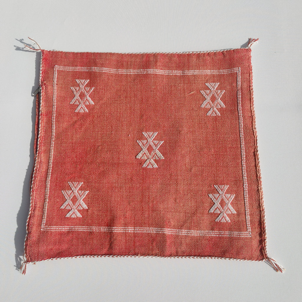 Casablanca Artisan Moroccan Cactus Silk Home Hand-Loomed Vegan Cushion Cover