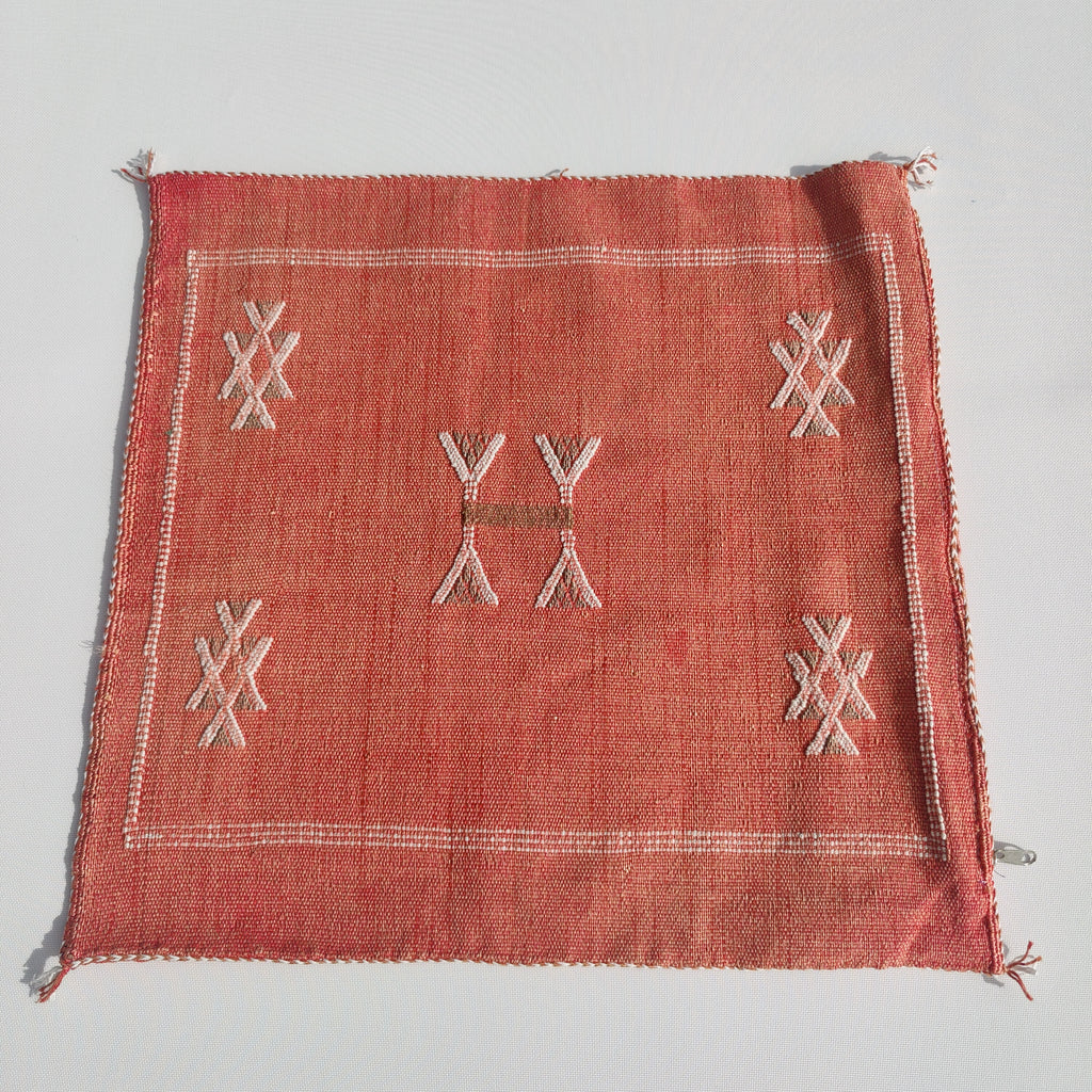 Casablanca Artisan Moroccan Cactus Silk Home Hand-Loomed Vegan Cushion Cover