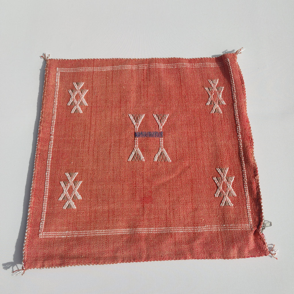Casablanca Artisan Moroccan Cactus Silk Home Hand-Loomed Vegan Cushion Cover