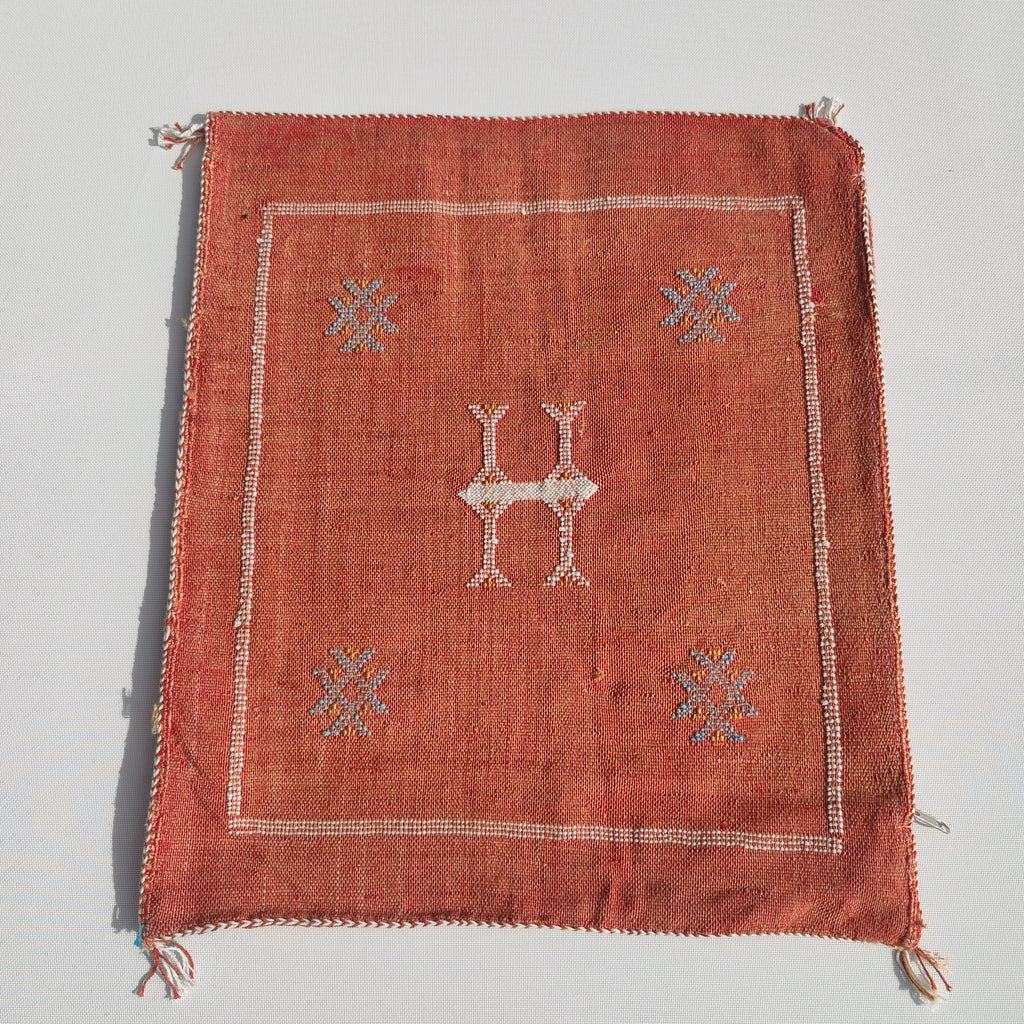 Casablanca Artisan Moroccan Cactus Silk Home Hand-Loomed Vegan Cushion Cover