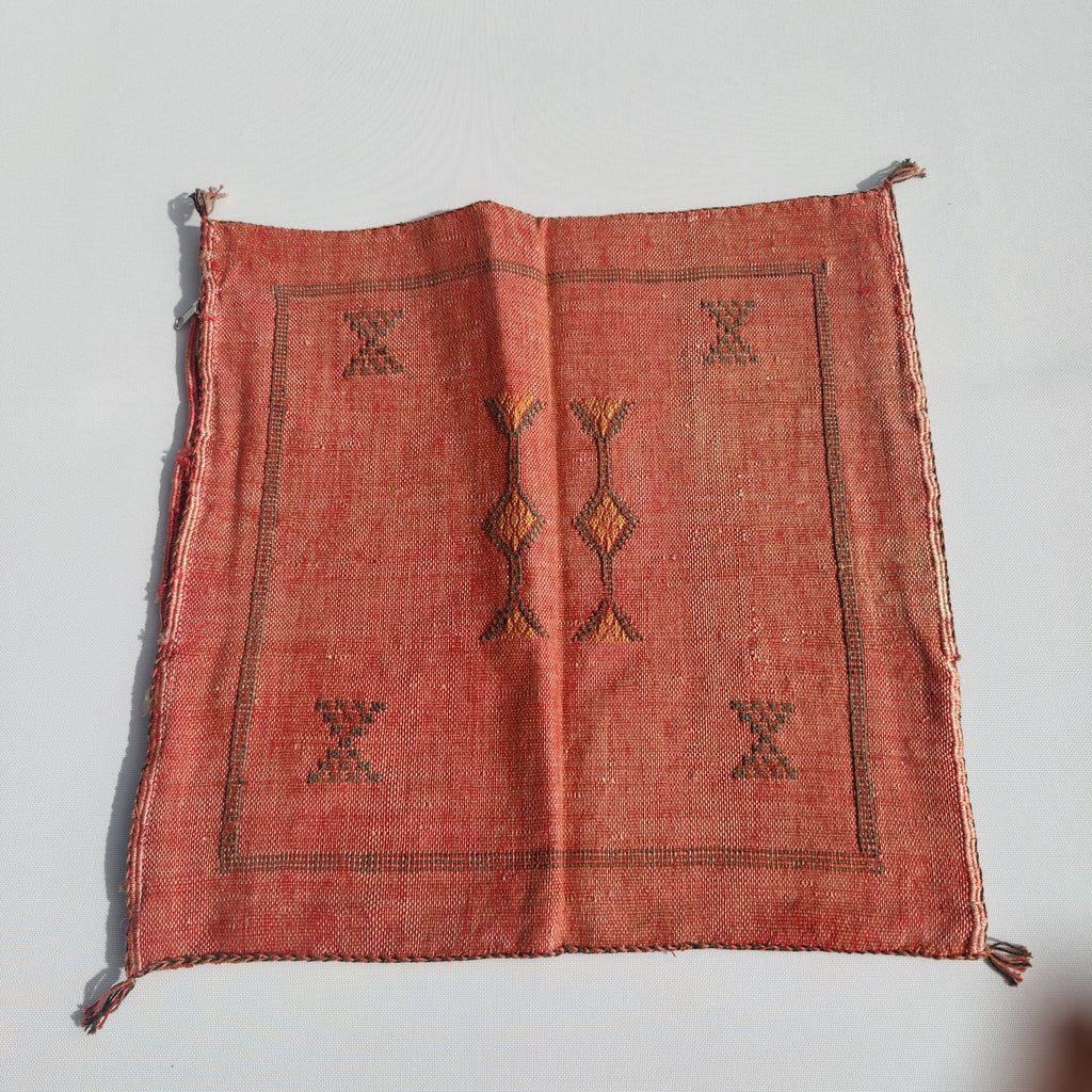 Casablanca Artisan Moroccan Cactus Silk Home Hand-Loomed Vegan Cushion Cover
