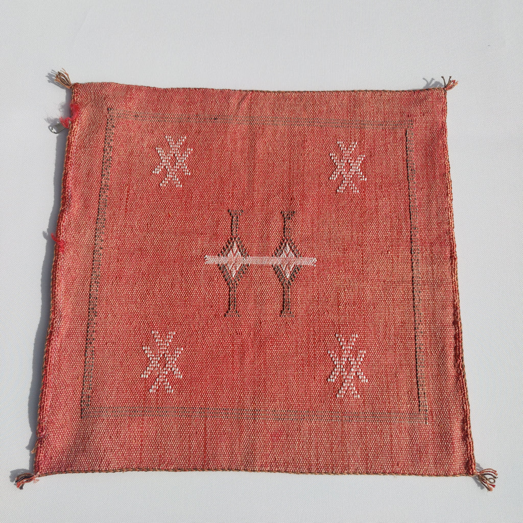 Casablanca Artisan Moroccan Cactus Silk Home Hand-Loomed Vegan Cushion Cover