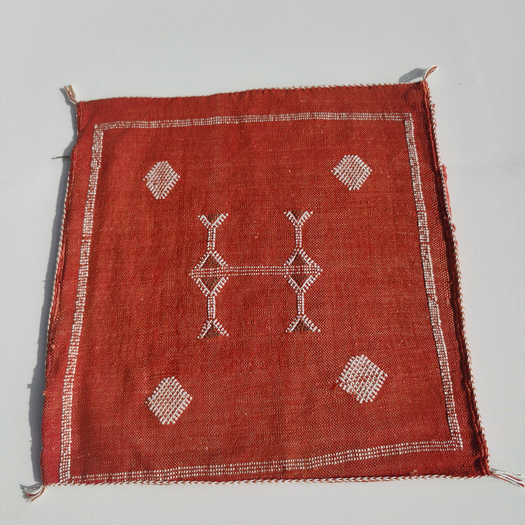 Casablanca Artisan Moroccan Cactus Silk Home Hand-Loomed Vegan Cushion Cover
