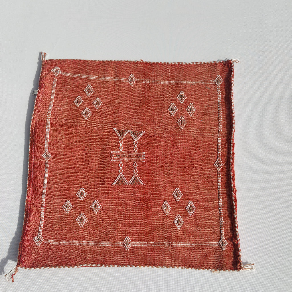 Casablanca Artisan Moroccan Cactus Silk Home Hand-Loomed Vegan Cushion Cover
