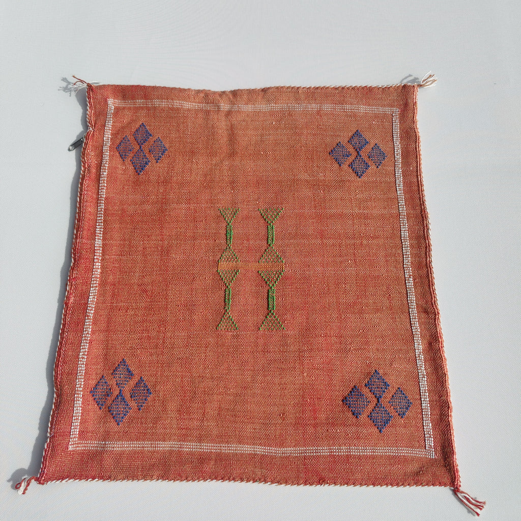 Casablanca Artisan Moroccan Cactus Silk Home Hand-Loomed Vegan Cushion Cover