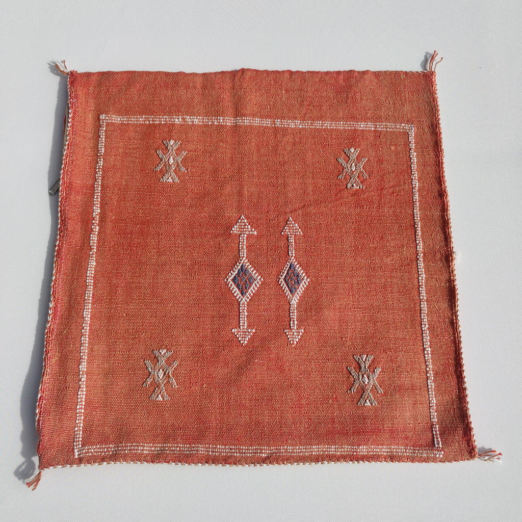Casablanca Artisan Moroccan Cactus Silk Home Hand-Loomed Vegan Cushion Cover